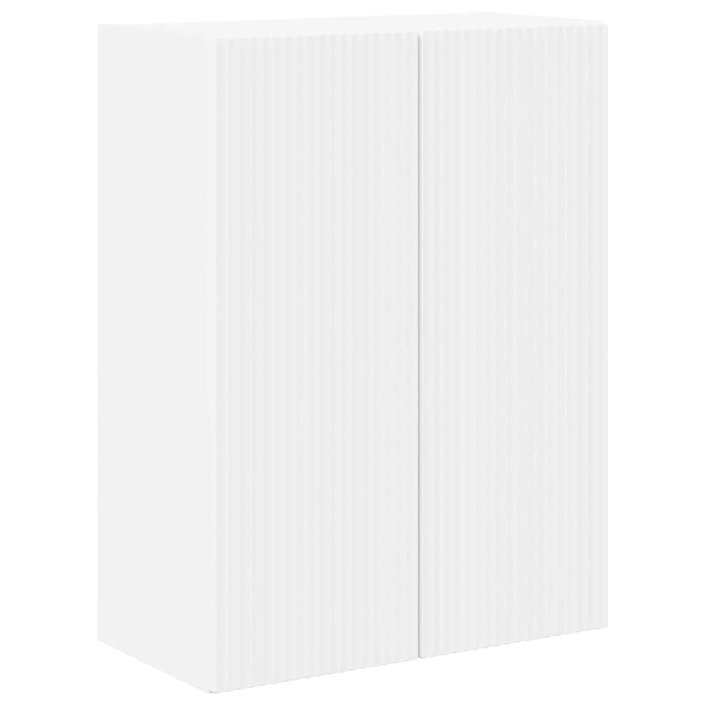 vidaXL TV Wall Cabinet White 59.5 x 31 x 80 cm Engineered Wood