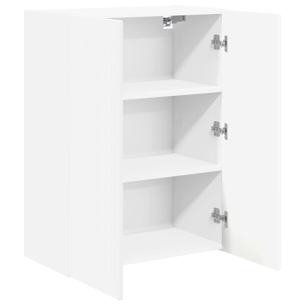 vidaXL TV Wall Cabinet White 59.5 x 31 x 80 cm Engineered Wood
