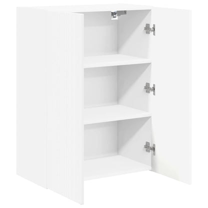 vidaXL TV Wall Cabinet White 59.5 x 31 x 80 cm Engineered Wood