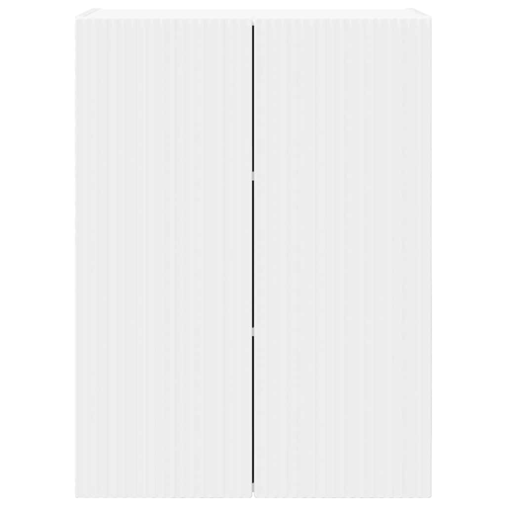 vidaXL TV Wall Cabinet White 59.5 x 31 x 80 cm Engineered Wood