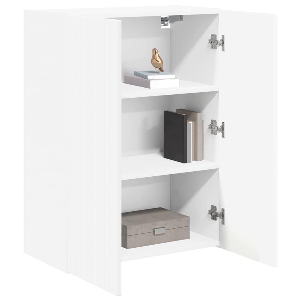 vidaXL TV Wall Cabinet White 59.5 x 31 x 80 cm Engineered Wood