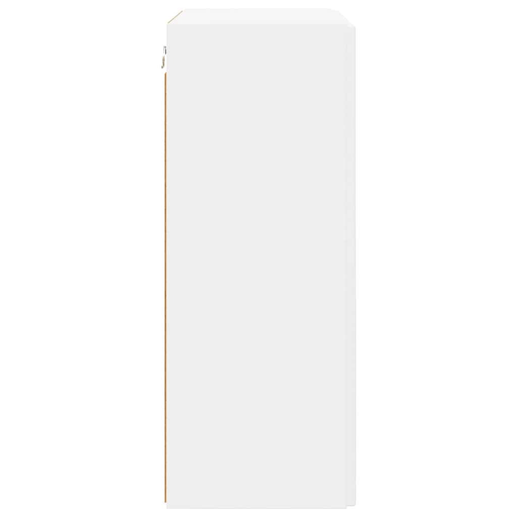 vidaXL TV Wall Cabinet White 59.5 x 31 x 80 cm Engineered Wood