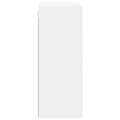 vidaXL TV Wall Cabinet White 59.5 x 31 x 80 cm Engineered Wood