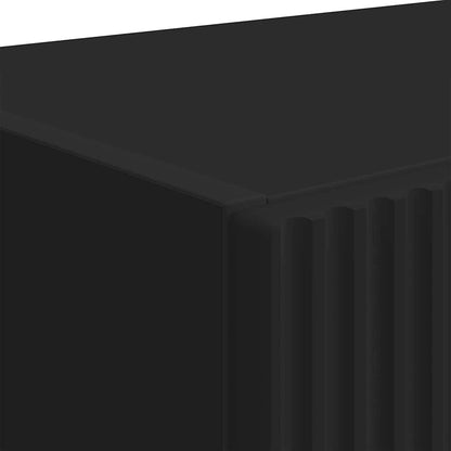 vidaXL TV Wall Cabinet Black 59.5 x 31 x 80 cm Engineered Wood