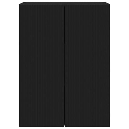 vidaXL TV Wall Cabinet Black 59.5 x 31 x 80 cm Engineered Wood