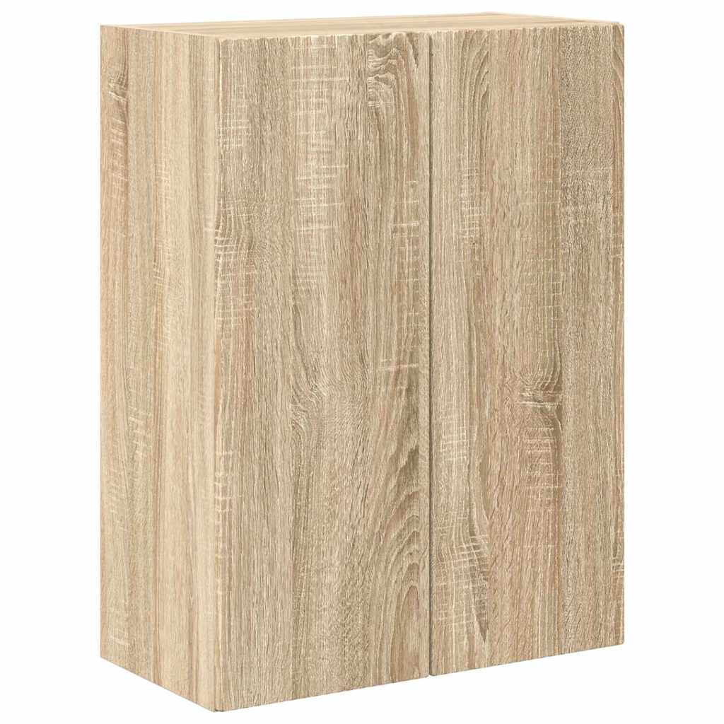 vidaXL TV Wall Cabinet Sonoma Oak 59.5 x 31 x 80 cm Engineered Wood