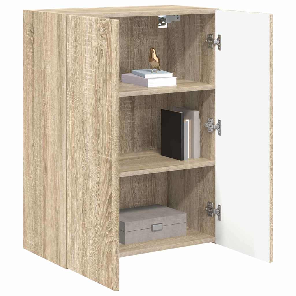 vidaXL TV Wall Cabinet Sonoma Oak 59.5 x 31 x 80 cm Engineered Wood