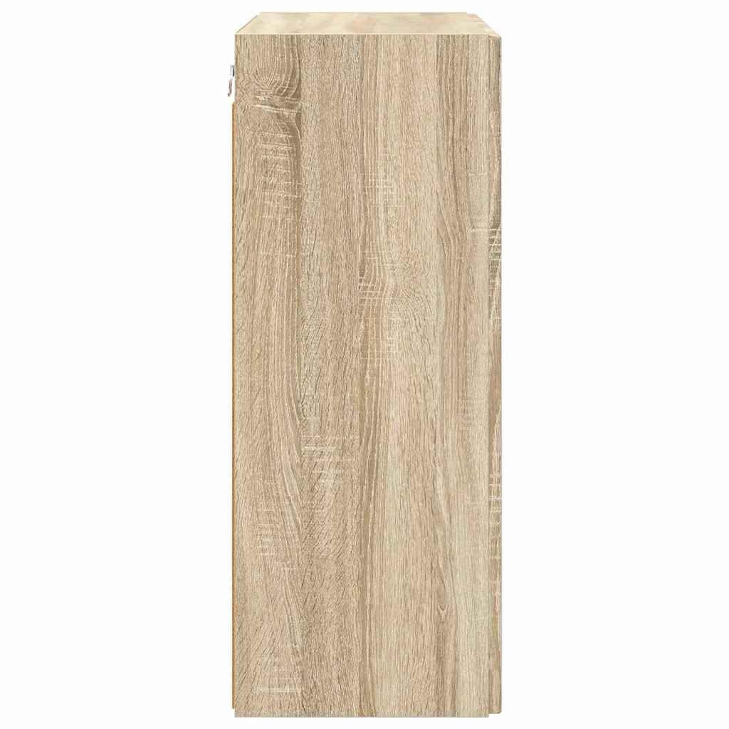 vidaXL TV Wall Cabinet Sonoma Oak 59.5 x 31 x 80 cm Engineered Wood