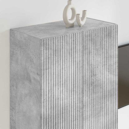 vidaXL TV Wall Cabinet Concrete Grey 59.5 x 31 x 80 cm Engineered Wood
