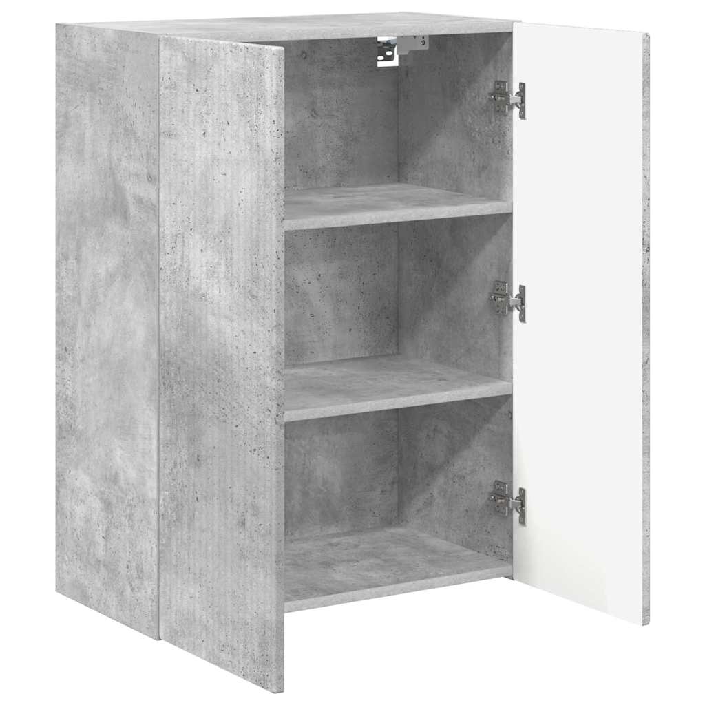 vidaXL TV Wall Cabinet Concrete Grey 59.5 x 31 x 80 cm Engineered Wood