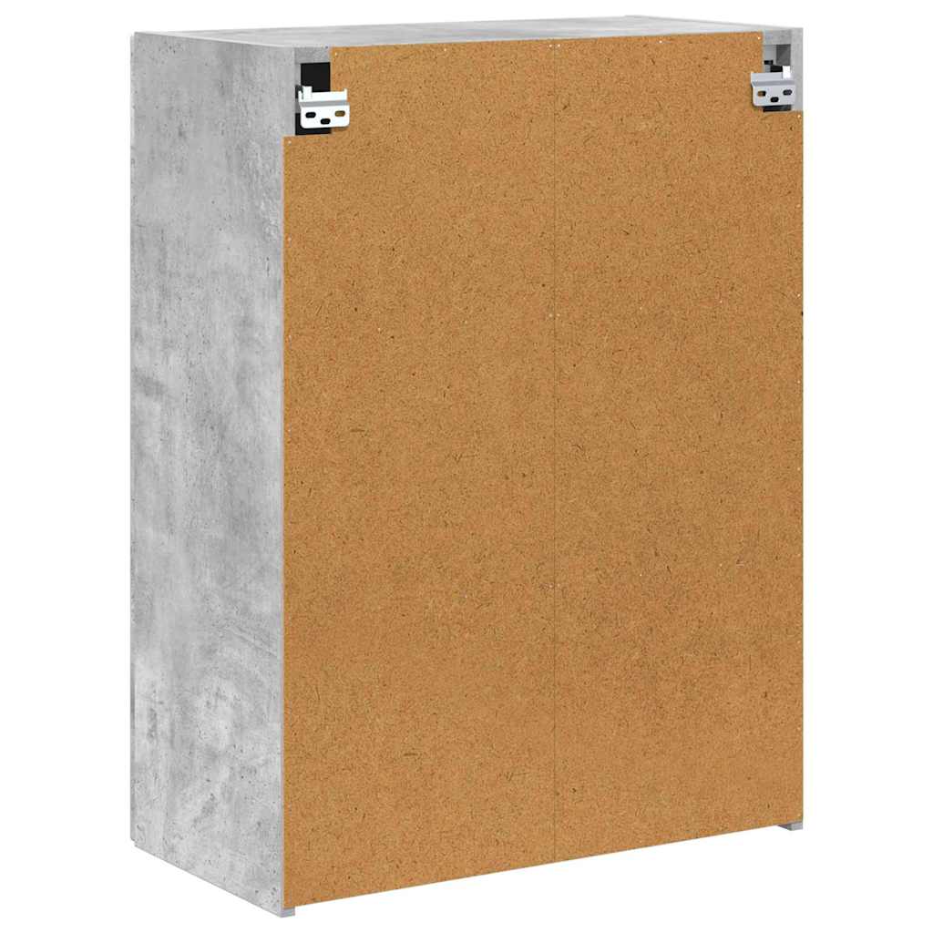 vidaXL TV Wall Cabinet Concrete Grey 59.5 x 31 x 80 cm Engineered Wood