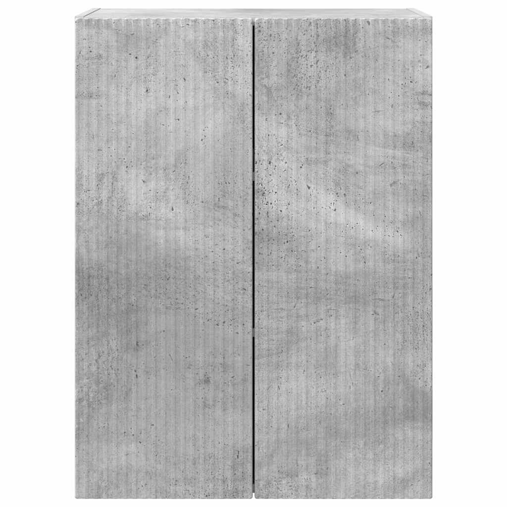 vidaXL TV Wall Cabinet Concrete Grey 59.5 x 31 x 80 cm Engineered Wood