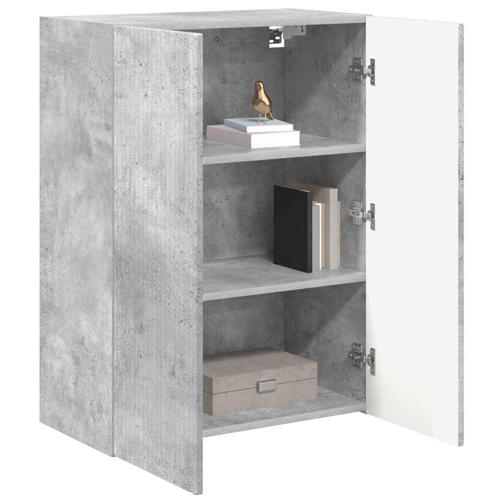vidaXL TV Wall Cabinet Concrete Grey 59.5 x 31 x 80 cm Engineered Wood