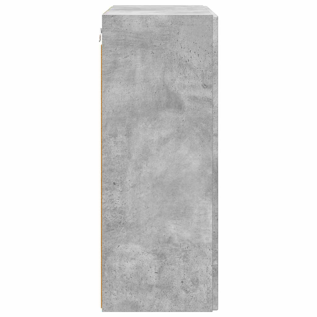 vidaXL TV Wall Cabinet Concrete Grey 59.5 x 31 x 80 cm Engineered Wood
