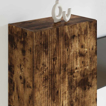 vidaXL TV Wall Cabinet Smoked Oak 59.5 x 31 x 80 cm Engineered Wood