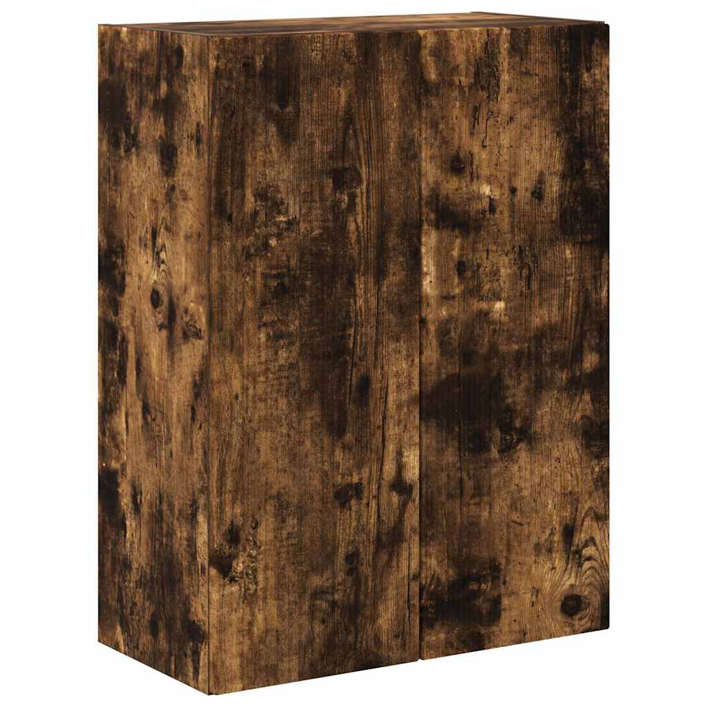 vidaXL TV Wall Cabinet Smoked Oak 59.5 x 31 x 80 cm Engineered Wood