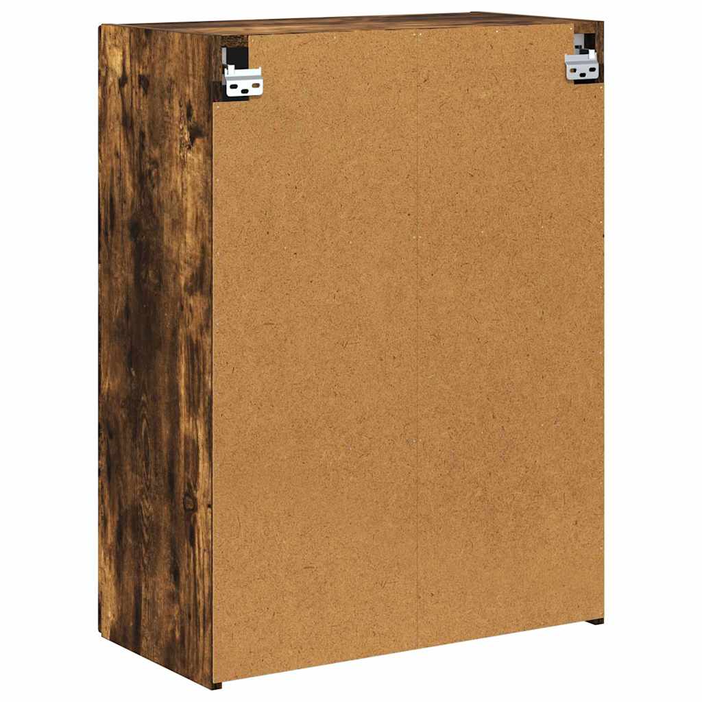 vidaXL TV Wall Cabinet Smoked Oak 59.5 x 31 x 80 cm Engineered Wood