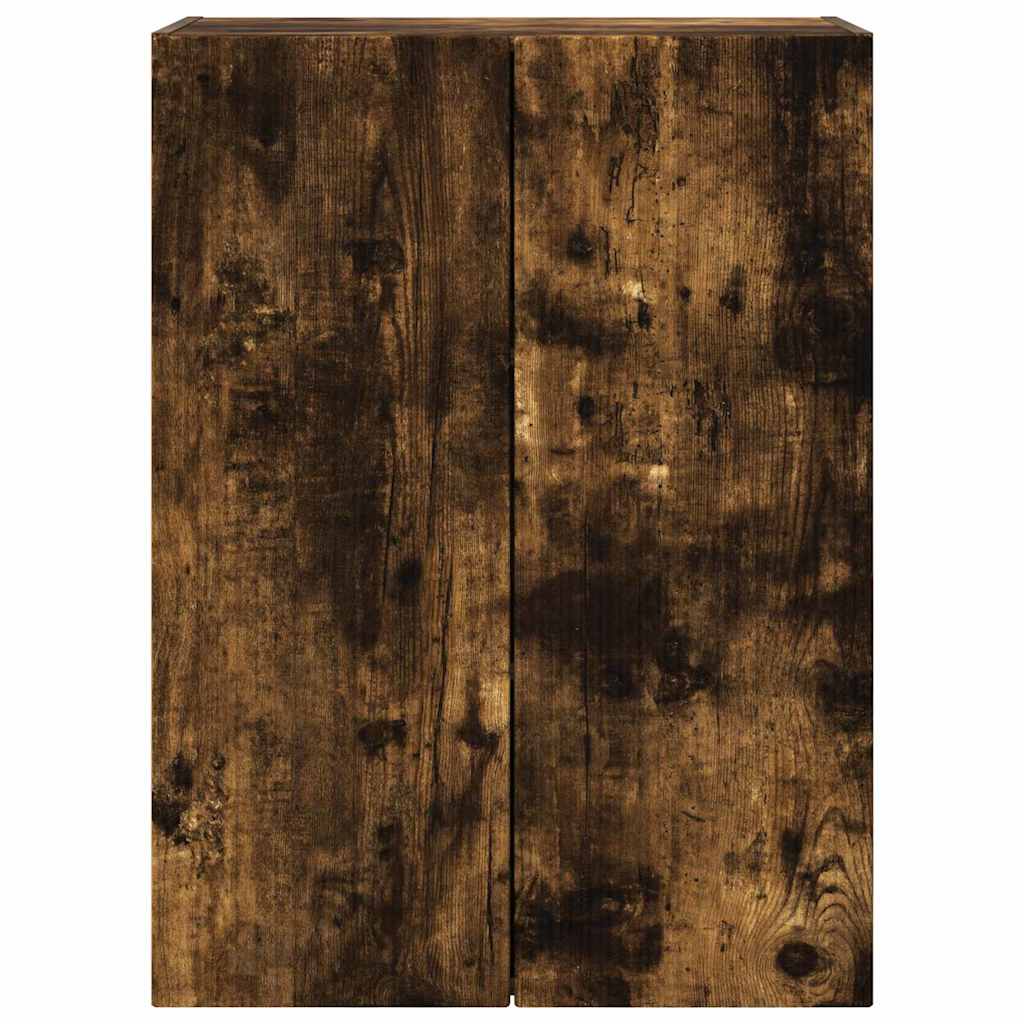 vidaXL TV Wall Cabinet Smoked Oak 59.5 x 31 x 80 cm Engineered Wood