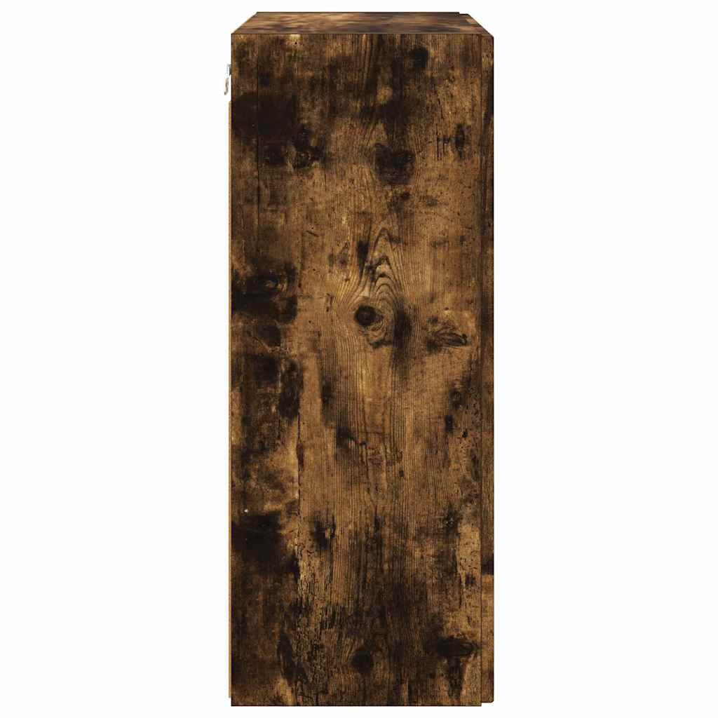vidaXL TV Wall Cabinet Smoked Oak 59.5 x 31 x 80 cm Engineered Wood