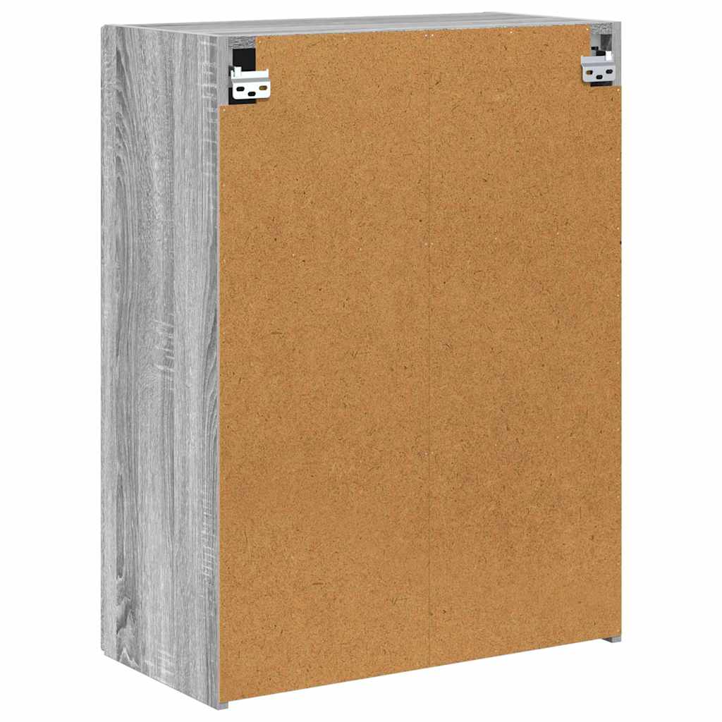 vidaXL TV Wall Cabinet Grey Sonoma 59.5 x 31 x 80 cm Engineered Wood