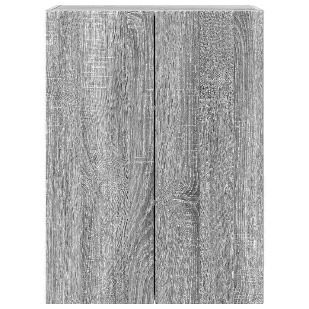 vidaXL TV Wall Cabinet Grey Sonoma 59.5 x 31 x 80 cm Engineered Wood