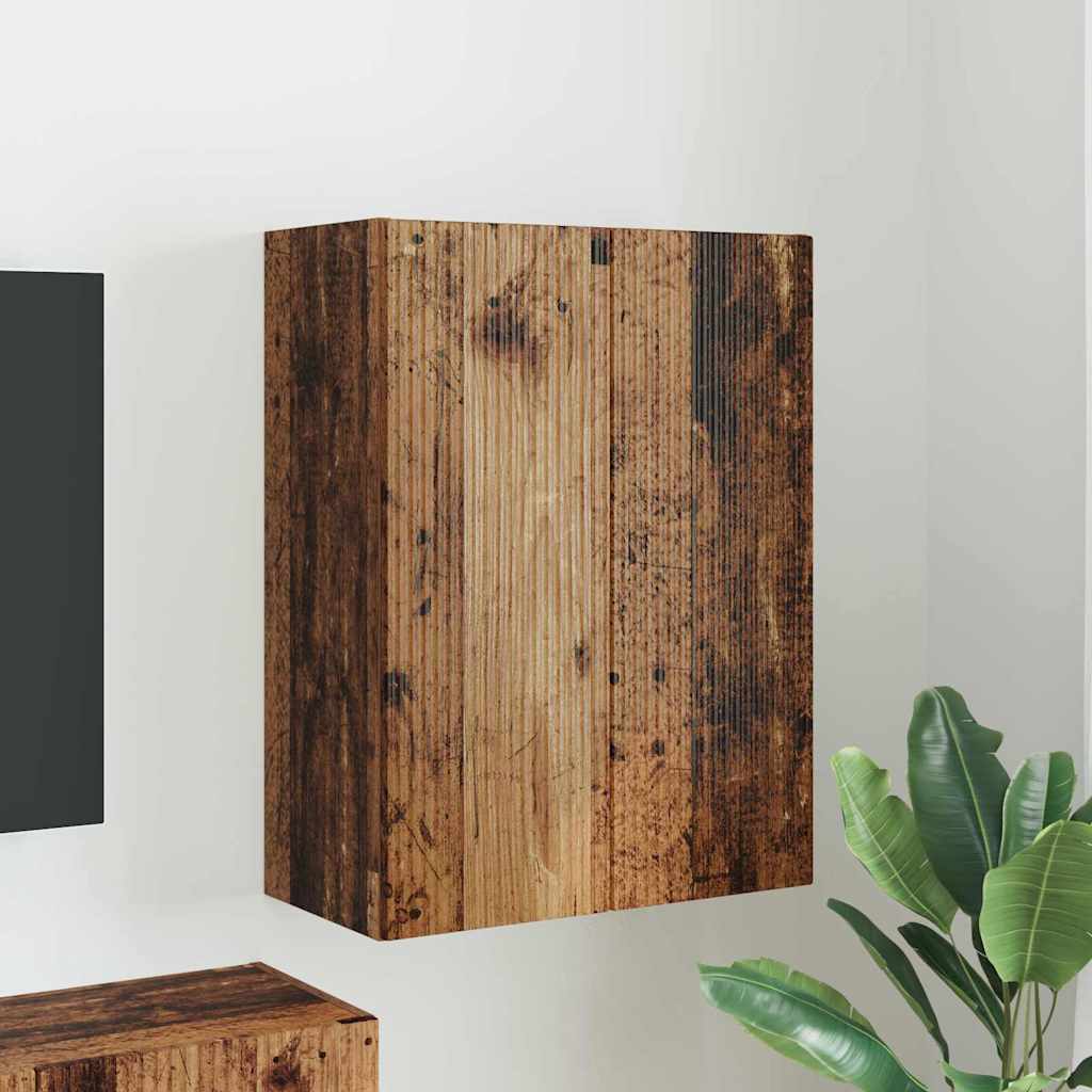 vidaXL TV Wall Cabinet Old Wood 59.5 x 31 x 80 cm Engineered Wood