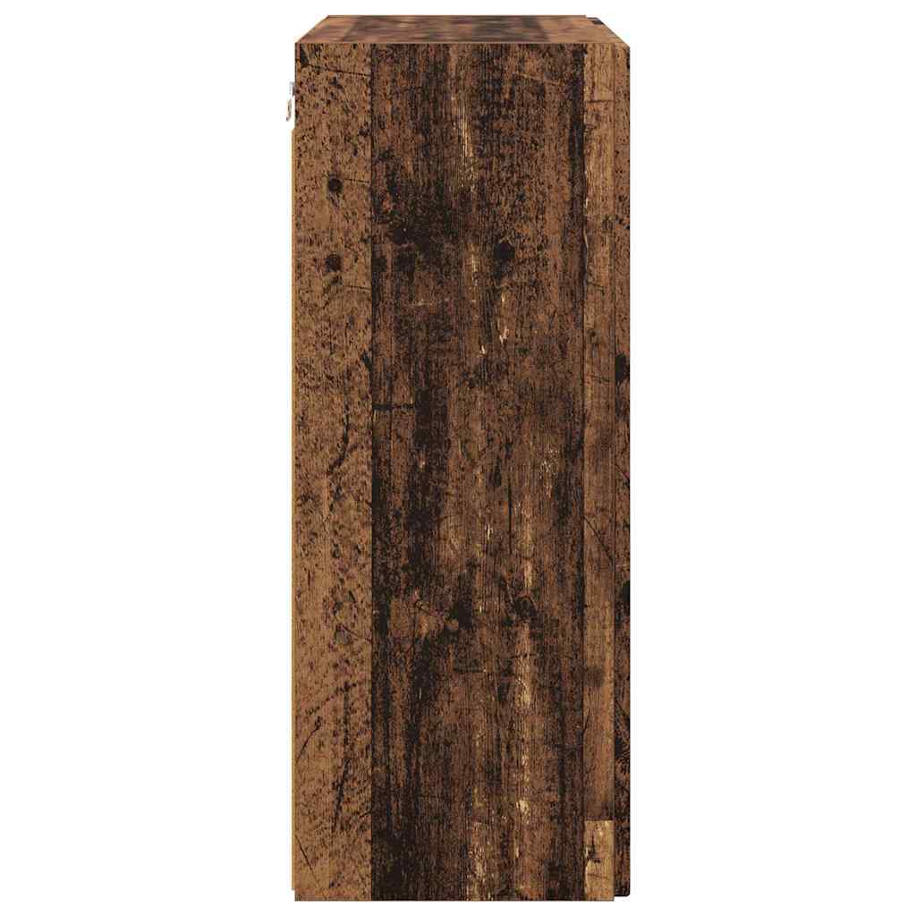 vidaXL TV Wall Cabinet Old Wood 59.5 x 31 x 80 cm Engineered Wood