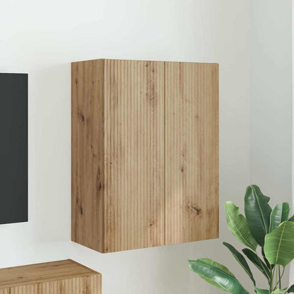 vidaXL TV Wall Cabinet Artisan Oak 59.5 x 31 x 80 cm Engineered Wood