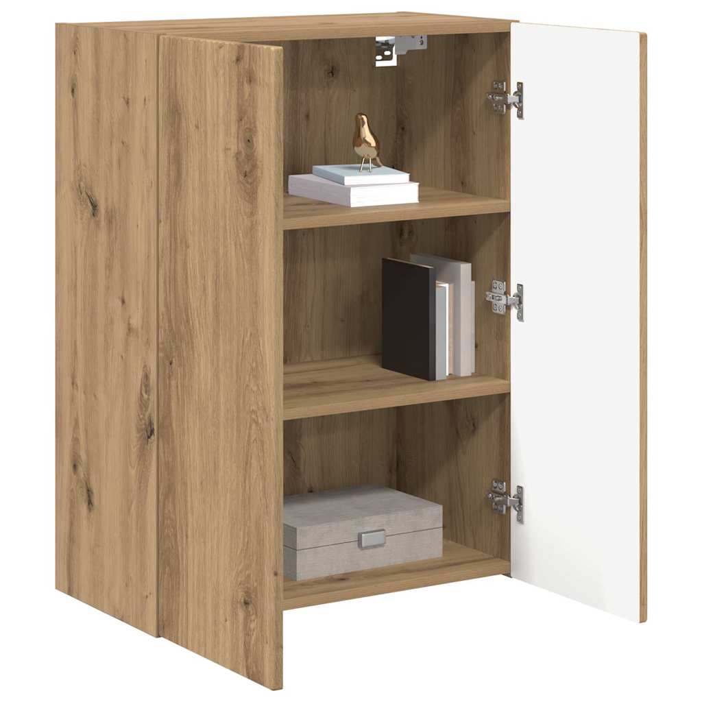 vidaXL TV Wall Cabinet Artisan Oak 59.5 x 31 x 80 cm Engineered Wood