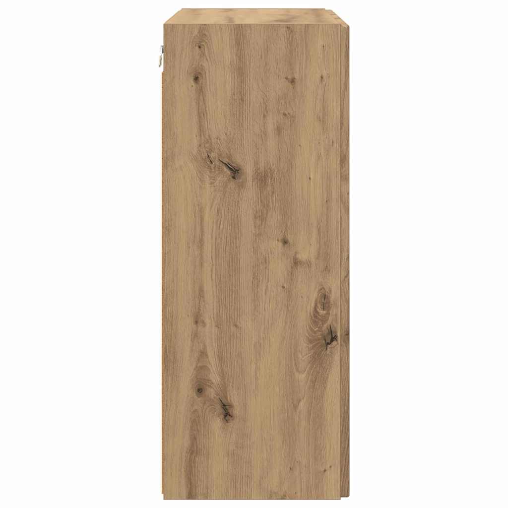 vidaXL TV Wall Cabinet Artisan Oak 59.5 x 31 x 80 cm Engineered Wood