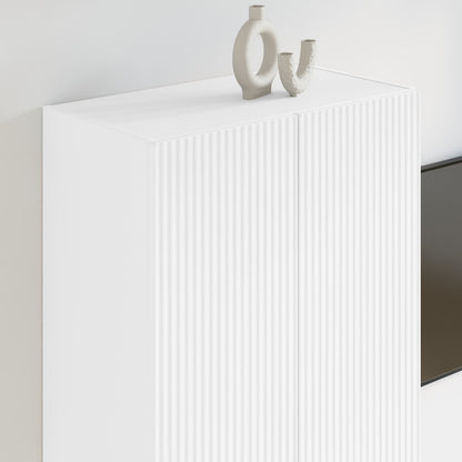 vidaXL TV Wall Cabinet 59.5 x 31 x 100 cm White Engineered Wood