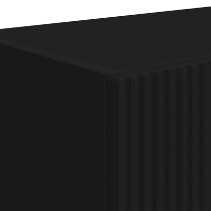 vidaXL TV Wall Cabinet 59.5 x 31 x 100 cm Black Engineered Wood