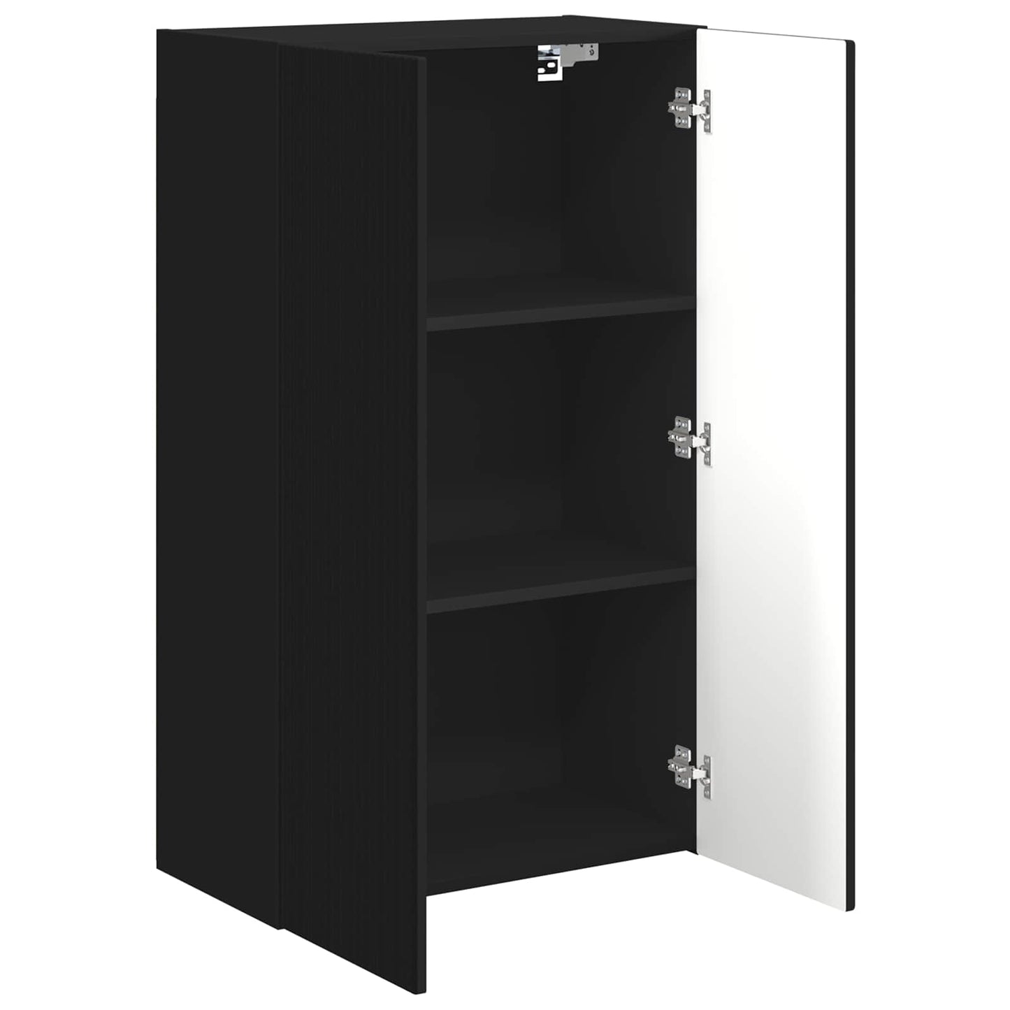 vidaXL TV Wall Cabinet 59.5 x 31 x 100 cm Black Engineered Wood