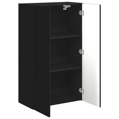 vidaXL TV Wall Cabinet 59.5 x 31 x 100 cm Black Engineered Wood