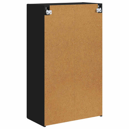 vidaXL TV Wall Cabinet 59.5 x 31 x 100 cm Black Engineered Wood
