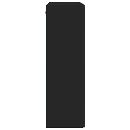 vidaXL TV Wall Cabinet 59.5 x 31 x 100 cm Black Engineered Wood