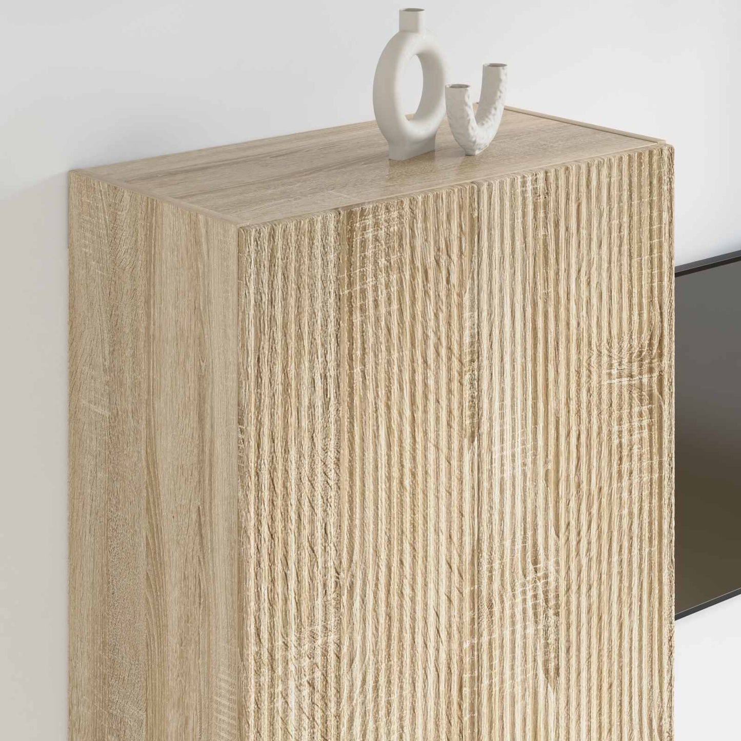 vidaXL TV Wall Cabinet Sonoma Oak 59.5 x 31 x 100 cm Engineered Wood