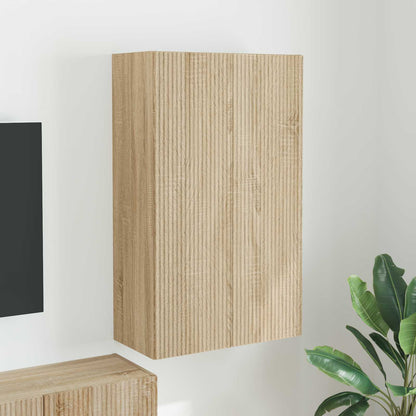 vidaXL TV Wall Cabinet Sonoma Oak 59.5 x 31 x 100 cm Engineered Wood
