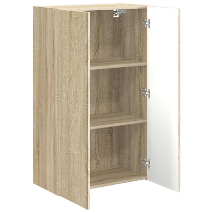 vidaXL TV Wall Cabinet Sonoma Oak 59.5 x 31 x 100 cm Engineered Wood