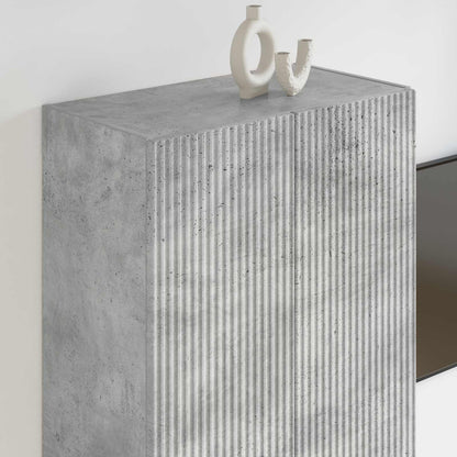 vidaXL TV Wall Cabinet Wall-mounted Concrete Grey 59.5 x 31 x 100 cm