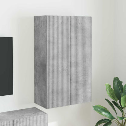vidaXL TV Wall Cabinet Wall-mounted Concrete Grey 59.5 x 31 x 100 cm
