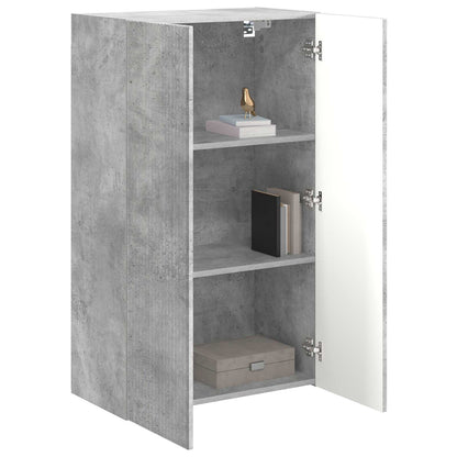 vidaXL TV Wall Cabinet Wall-mounted Concrete Grey 59.5 x 31 x 100 cm