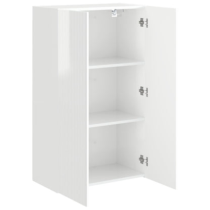 vidaXL TV Wall Cabinet 59.5 x 31 x 100 cm High Gloss White