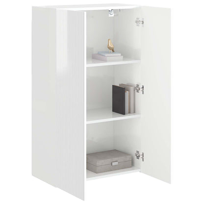 vidaXL TV Wall Cabinet 59.5 x 31 x 100 cm High Gloss White