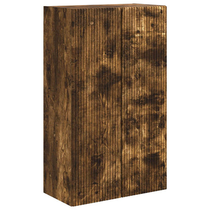 vidaXL TV Wall Cabinet 59.5 x 31 x 100 cm Smoked Oak Engineered Wood