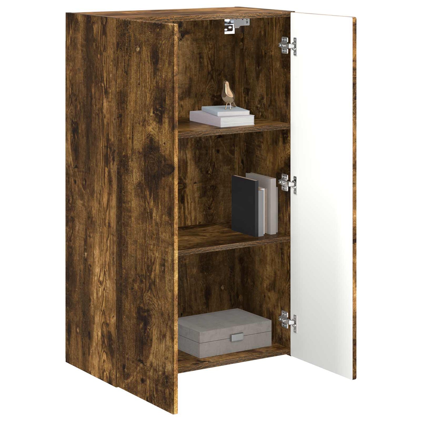vidaXL TV Wall Cabinet Smoked Oak 59.5 x 31 x 100 cm Engineered Wood