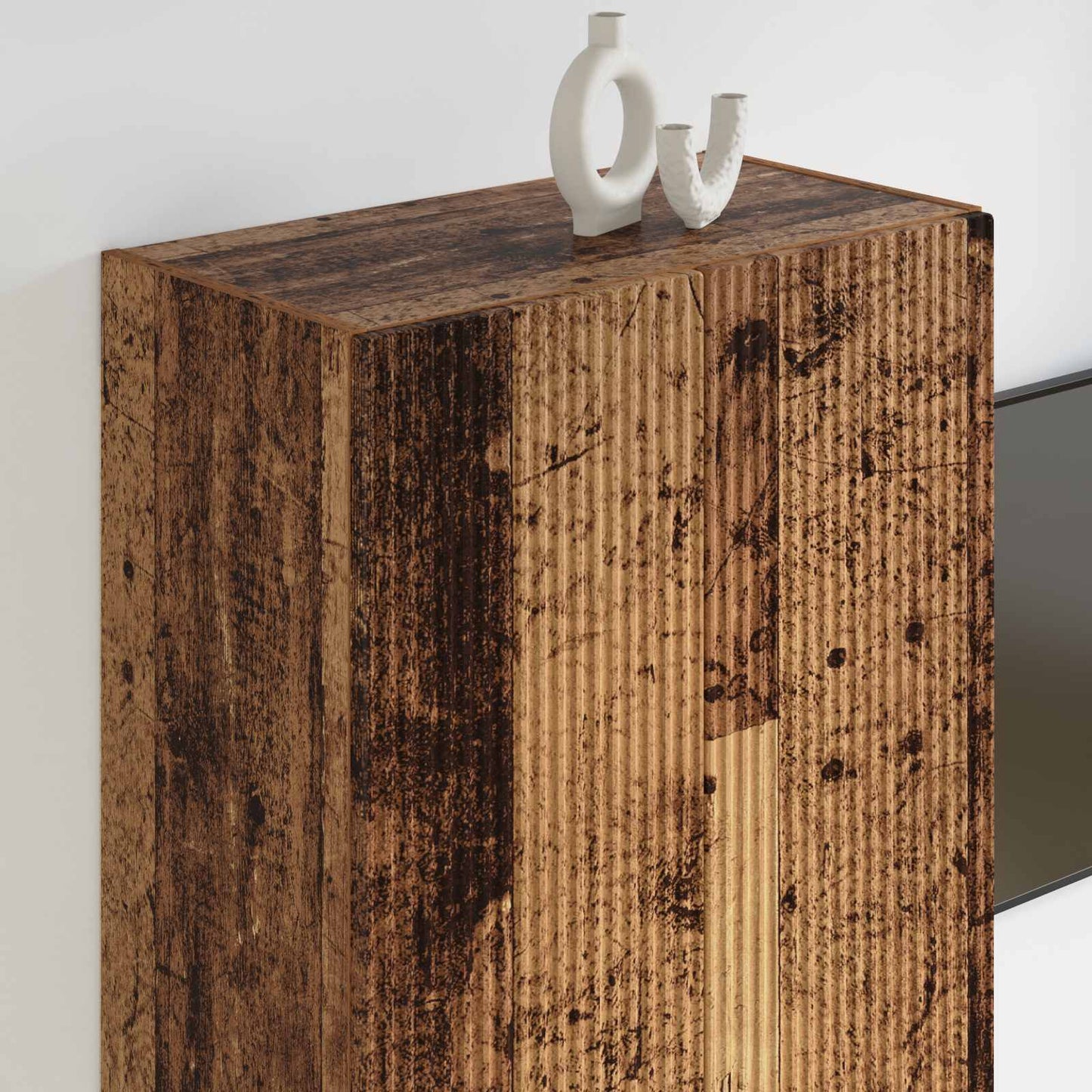 vidaXL TV Wall Cabinet Old Wood 59.5 x 31 x 100 cm Engineered Wood