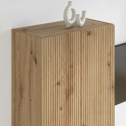 vidaXL TV Wall Cabinet 59.5 x 31 x 100 cm Artisan Oak Engineered Wood