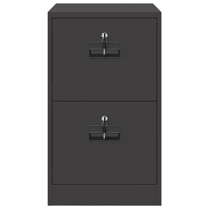 vidaXL File Cabinet Black 44 x 50 x 74.5 cm Cold-Rolled Steel