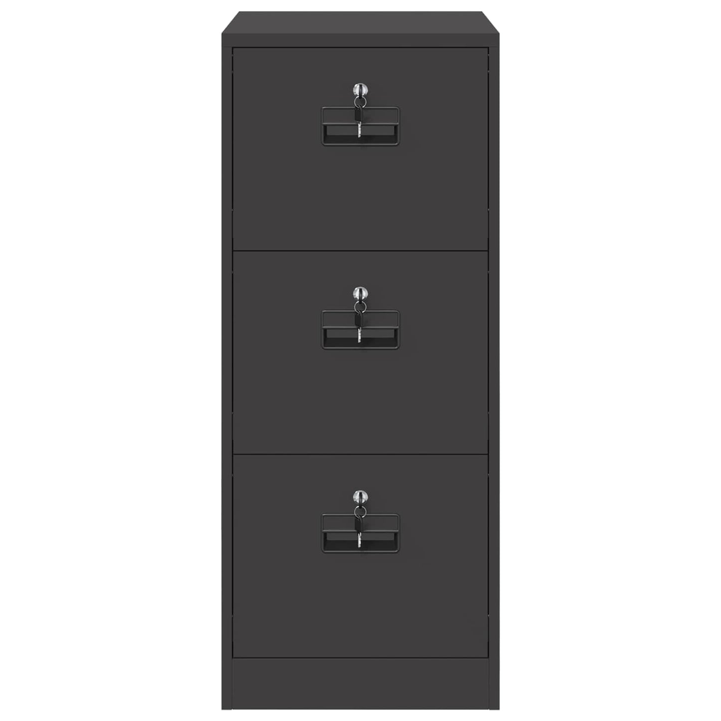 vidaXL File Cabinet Black 44 x 50 x 106.5 cm Cold-Rolled Steel